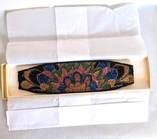 VTG 1980s Exquisite Colorful Beaded Disco Glam Throwback Belt Cummerbund