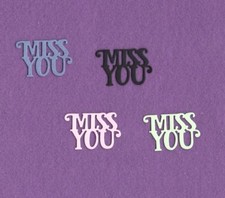 MISS YOU die cuts scrapbook cards