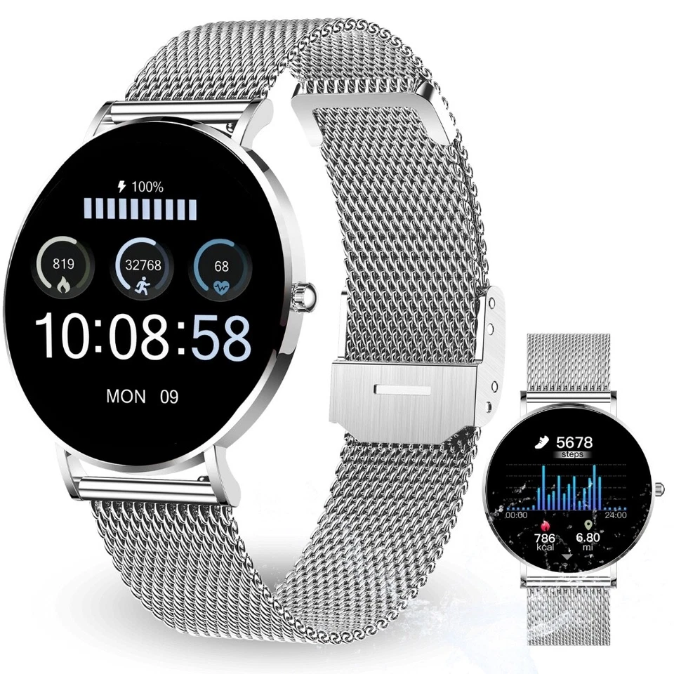 XCOAST SIONA 2 Damen Smartwatch (4,2 cm iOS und Android) Fitness Tracker