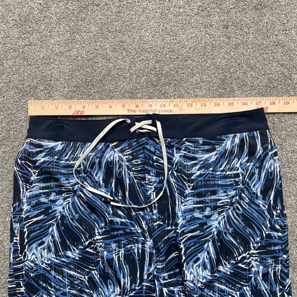 Fourlaps Board Shorts Adult 33 Blue Geometric Swim Performance Hybrid Mens - Image 4 of 4