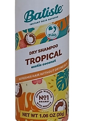 MINI Batiste Instant Hair Refresh Dry Shampoo TROPICAL EXOTIC COCONUT 1.06 oz