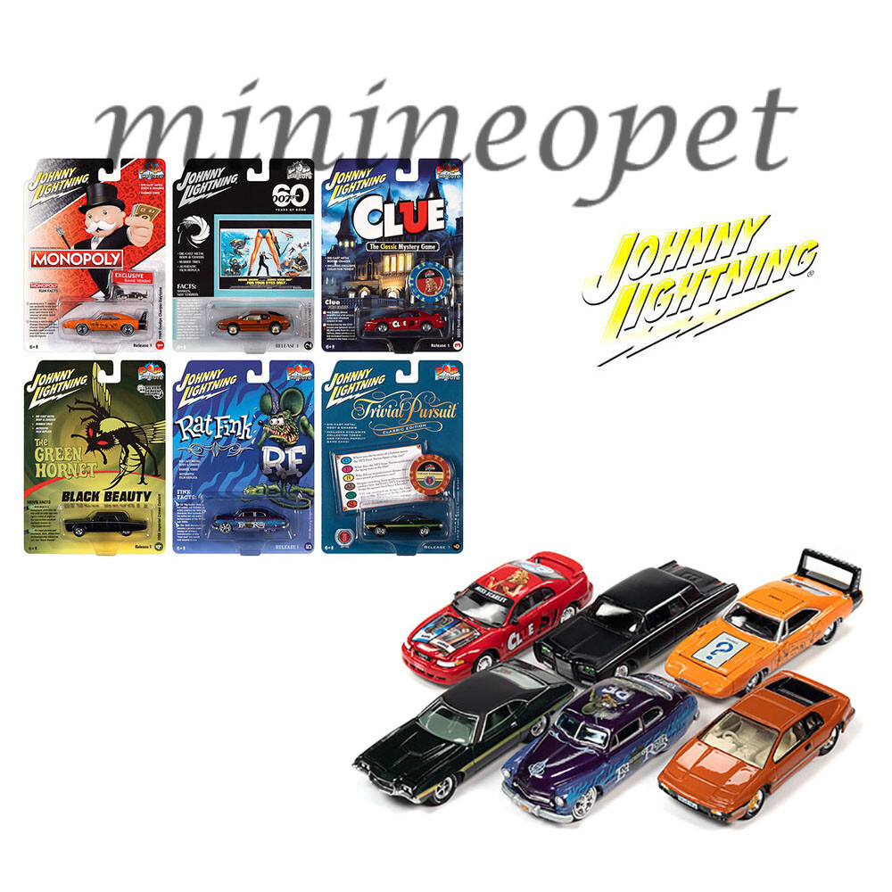JOHNNY LIGHTNING POP CULTURE 2022 RELEASE 1 1/64 DIECAST SET OF 6