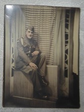 Vintage Black and White Photo   WWII Soldier