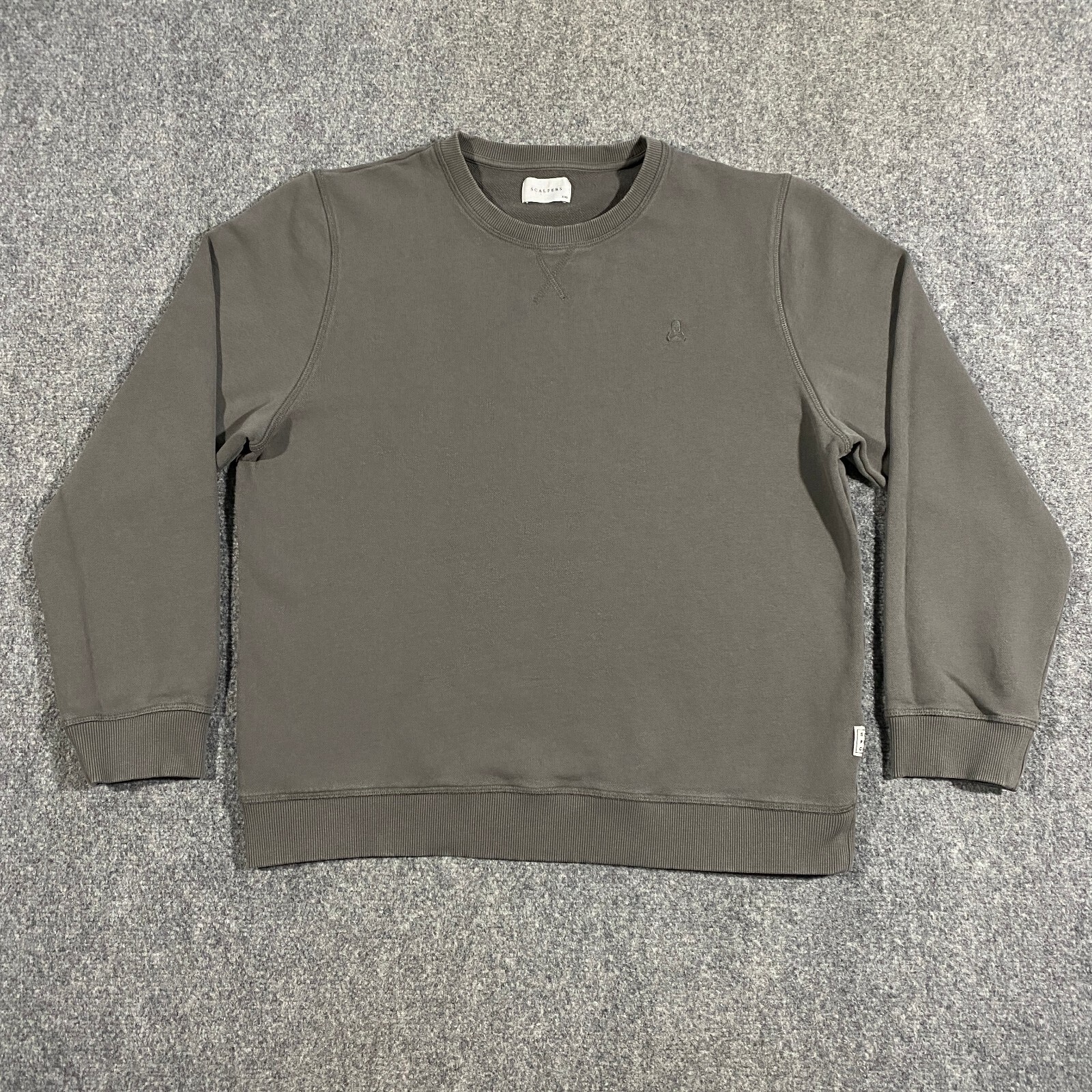 Scalpers Basic Skull French Terry Sweatshirt Adul… - image 1