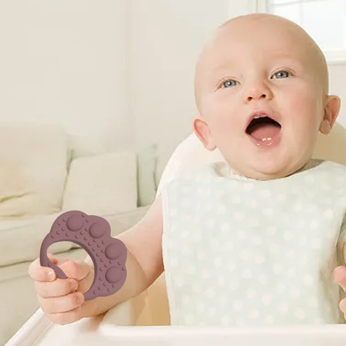 Baby Toddler Teether Soft Silicone Dog Paw Shape Baby Teethers Food-Grade - Picture 7 of 16