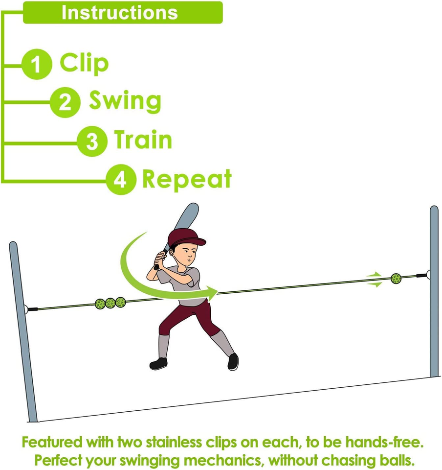 Baseball/Softball Swing Trainer Aid Equipment for Batting and Hitting