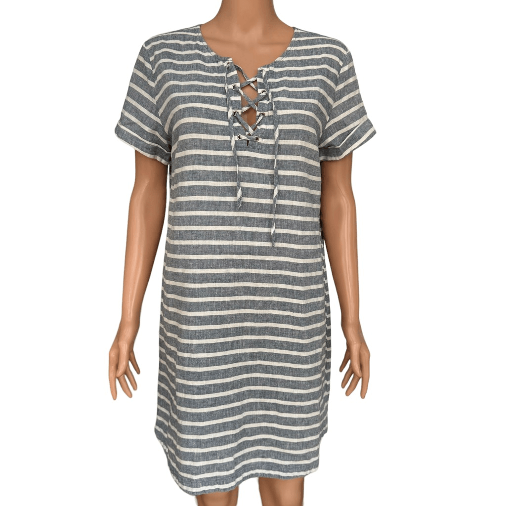GAP Womens Blue/White Stripe linen blend Shirt Dress ~ Size M | eBay GAP Womens Blue/White Stripe linen blend Shirt Dress ~ Size M | eBay