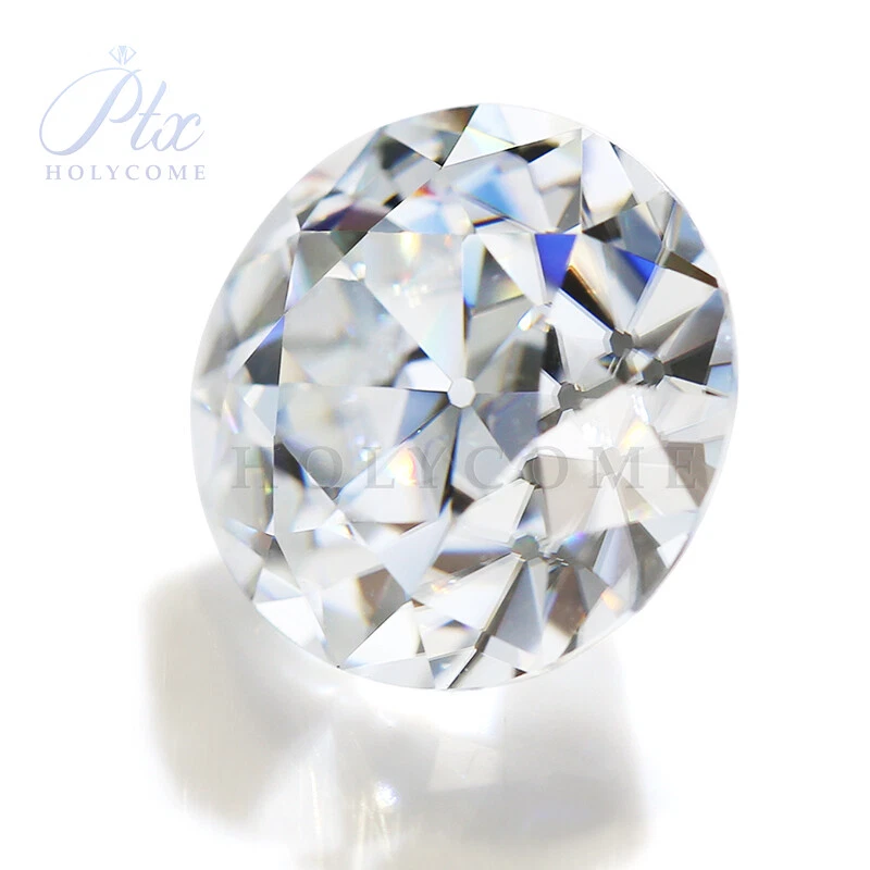 OEC Moissanite Round VVS Old European Cut White D Color Loose Gemstone 4 Jewelry - Image 2 of 4