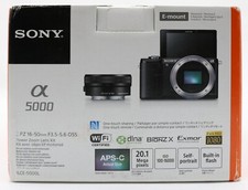 EBOND SONY ALPHA 5000 KIT CON  16-50MM NERA  S/N: 4110328 ELE-0096