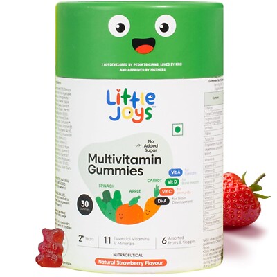 Little Joys Multivitamin Gummies 2+ Years 30 Days Pack With 11 essential vits.