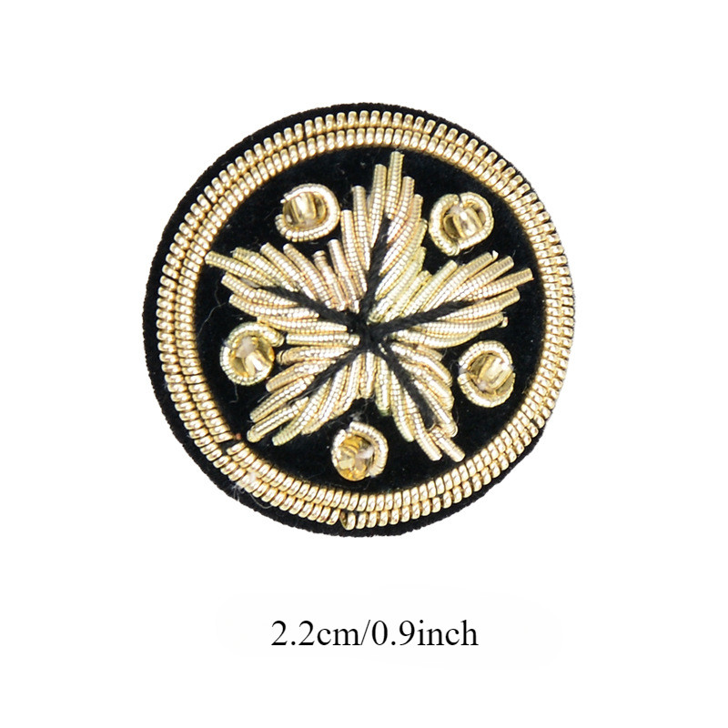 1x Embroidered Metal Button DIY Suit Jacket Dress button Accessory Craft Vintage