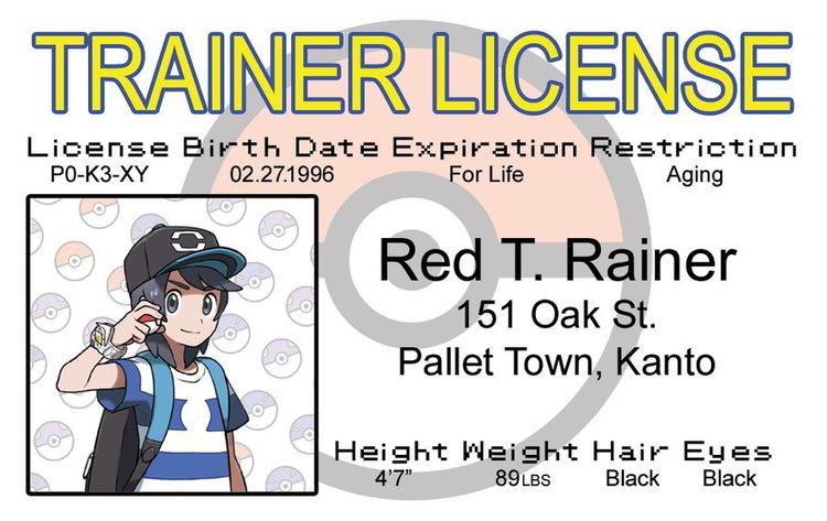 new Red TRainer POKEMON plastic collector card Identification