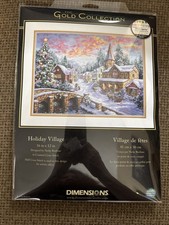 Dimensions Gold Collection Holiday Village Counted Cross Stitch Kit-16"X12"