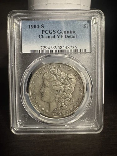 1904 S Morgan Dollar VF Details Cleaned PCGS Silver $1