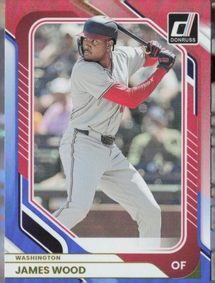 2026 Donruss #100 James Wood Red White and Blue Prizm