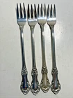 4x Lot Wild Rose International Sterling Silver 5 5/8” 18 g Cocktail Seafood Fork