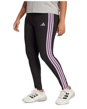 adidas L94525 Essentials Womens Black 3-Stripes Cotton Leggings Size 2X