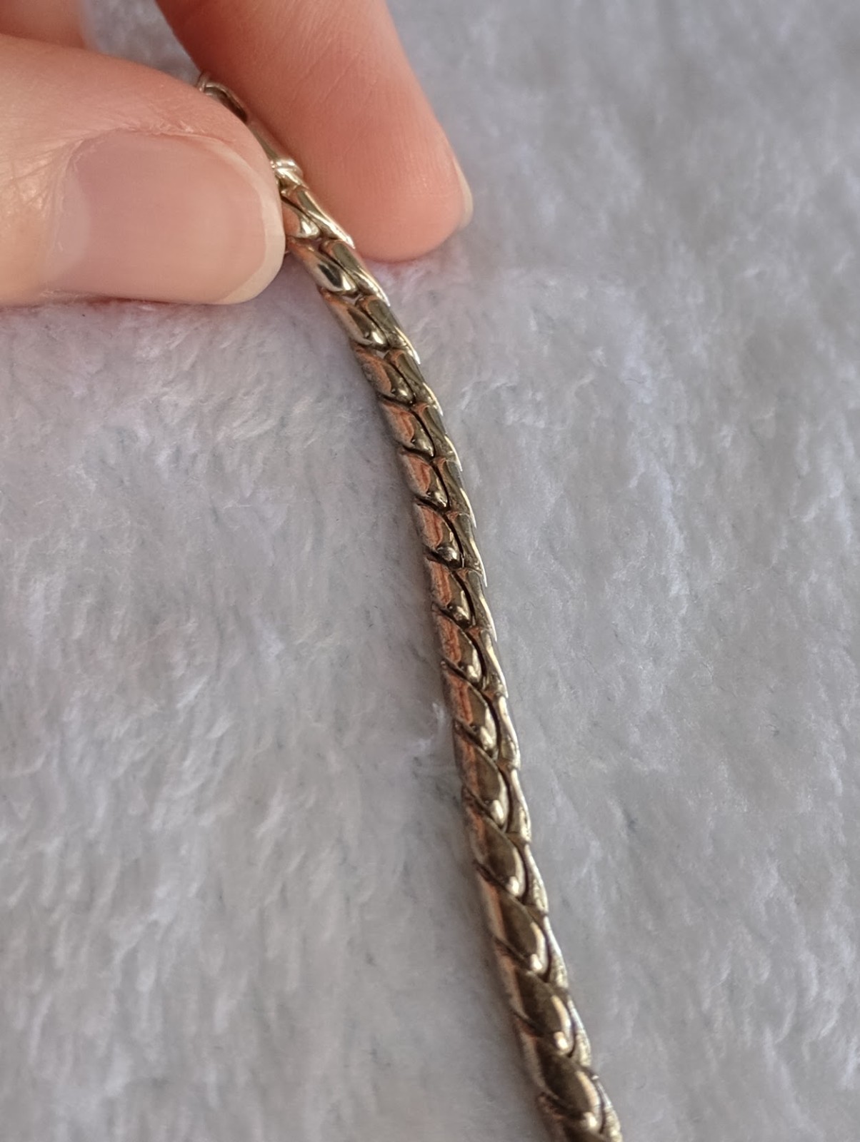 Solid 925 Sterling Silver Wheat Link Chain Men's … - image 5