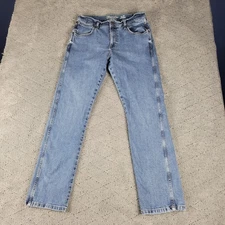 Wrangler Retro Jeans Mens 33x32 Blue Slim Straight Leg Stretch Cowboy Western