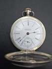 ​Antique 1894 Waltham P.S. Bartlett 18s Pocket Watch 17J Coin Silver Case RUNS
