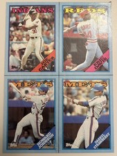 1988 Topps - Wax Box Bottom Panel #I-L Carter- E. Davis- H. Johnson- Strawberry 