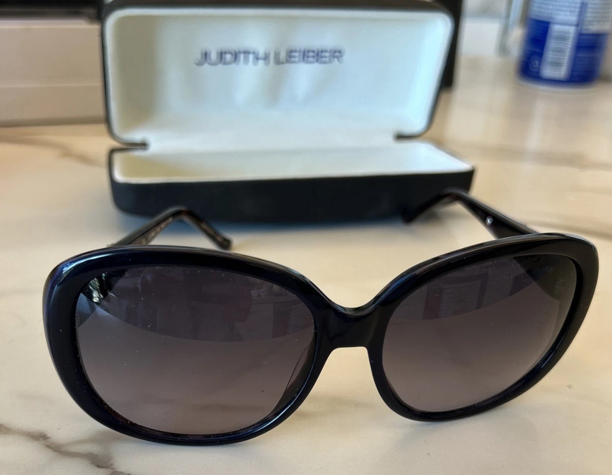 Judith Lieber JL1633 Silver Frame Sunglasses with Dark Gray Lenses JL By Judith Leiber Veronica Cat Eye Sunglasses Black Silver  main image 2