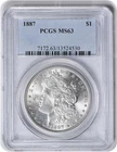1887 Morgan Silver Dollar VAM 12 MS63 PCGS