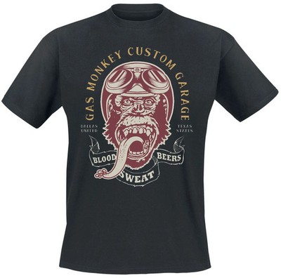 Gas Monkey Garage T-Shirt Herren Vintage Monkey schwarz S