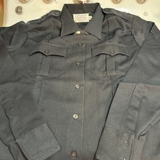 Conqueror Men s 40 Long Sleeve Blue Uniform/Work Shirt