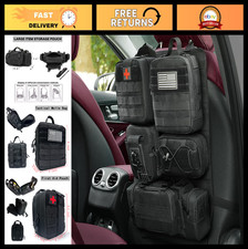 Tactical Vehicle Seat Back Organizer Bag - Molle Panel with Multi-Pocket Storage