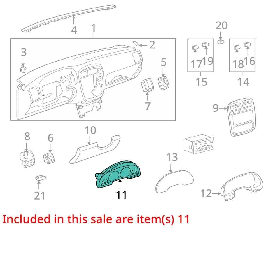 Velocímetro US Cluster compatible con 00-02 SATURN L SERIES 1425329 Foto 3 de 4