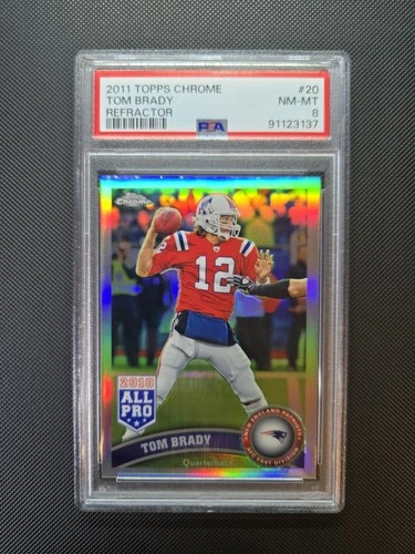 2011 Topps Chrome (2010 All-Pro) Refractor #20 TOM BRADY PSA 8 Patriots