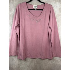 NWOT VTG Cervelle  Womens Dusty Pink Embellis...