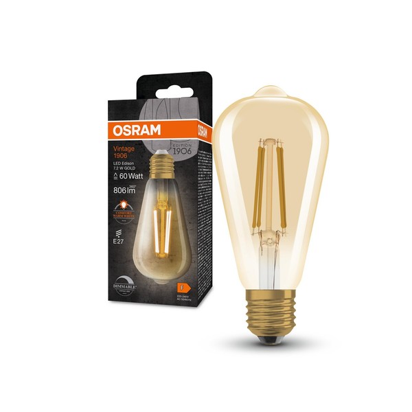 Osram Vintage 1906 Led E27 Edison Lampe Dimmbar 7.2W 806Lm 2400K Warmweiß-image
