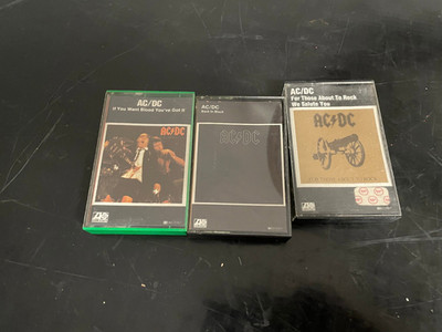 AC/DC Back in Black, For Those About To Rock We Salute You MC Atlantic Tape