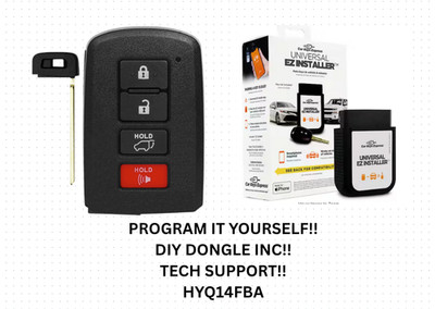 DIY BUNDLE FOR 2014-2019 Toyota HIGHLANDER Smart Remote Key Fob HYQ14FBA  AG