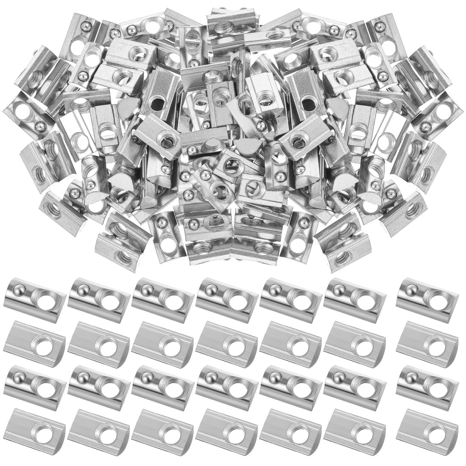 M6 T-Slot Spring Nuts 4040 Aluminum Extrusion 8mm Groove Zinc-Plated