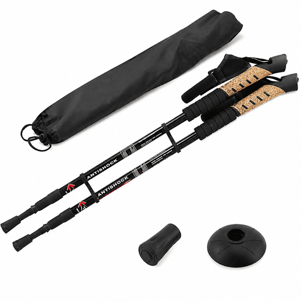WanderstöCke Nordic Walking StöCke Teleskop Antischock Stock70-135Cm Verstellbar-image