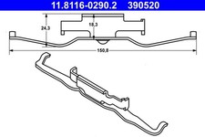 Feder Bremssattel ATE 11.8116-0290.2 für BMW E53 X5 E39 E83 E38 X3 5er Touring