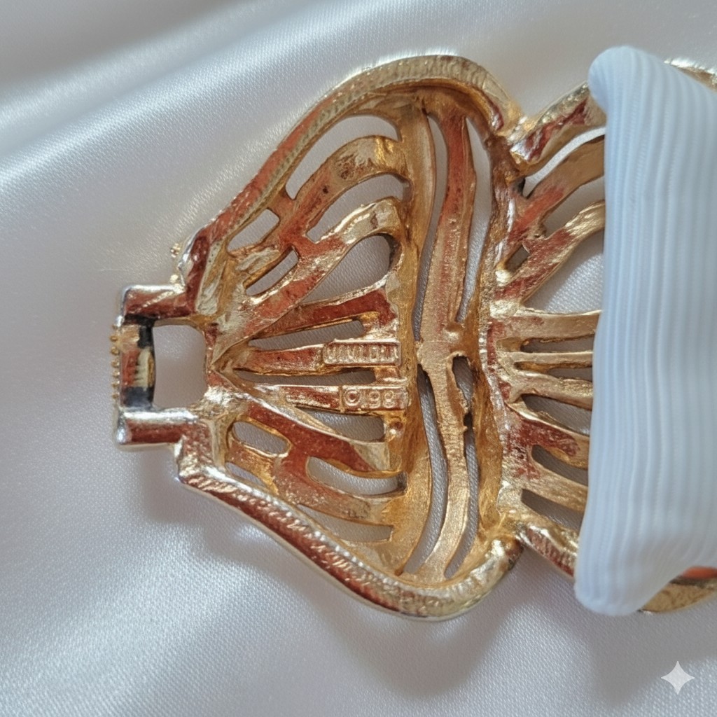 Mimi Di N Belt Buckle 1987 Vintage Bow Hook Changeable Belt  display picture 1