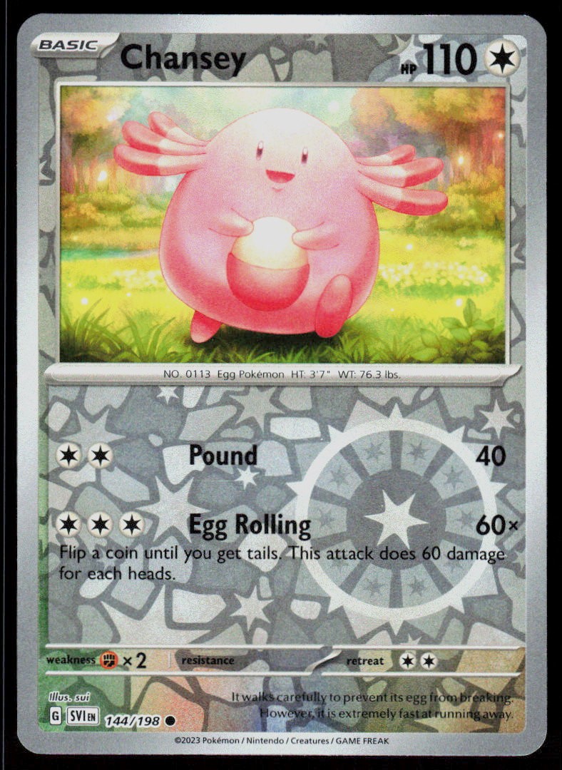 Chansey 144/198 Common HP Scarlet & Violet Base Set