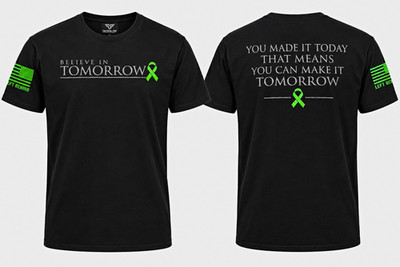 Til Valhalla Project Men's  Regular Believe in Tomorrow Awareness Crew TShirt