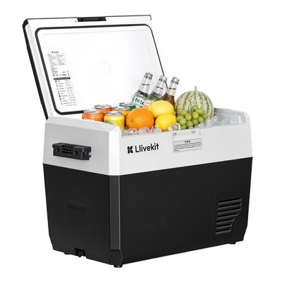 40L Kompressor Kühlbox, -20~20°C Tragbarer Kühlschrank 12/24V DC, 100-240V AC