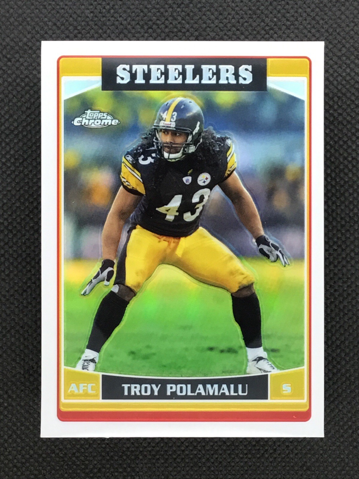 TROY POLAMALU REFRACTOR 2006 Topps Chrome Refractor #3 Troy Polamalu Steelers