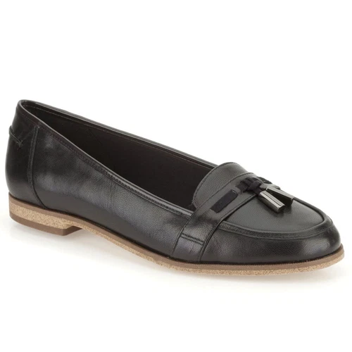 CLARKS Mocassini da lavoro UK4 Clark’s Angelica Crush in nappa vera pelle nera