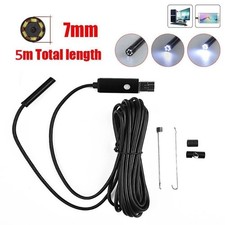 IP67 Pipe Drain Plumbers Camera Micro USB Inspection Borescope 5M 7mm 1.3MP US