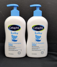 Cetaphil Baby Wash  Shampoo Tear Free For Sensitive Skin 13.5 oz Pack of 2