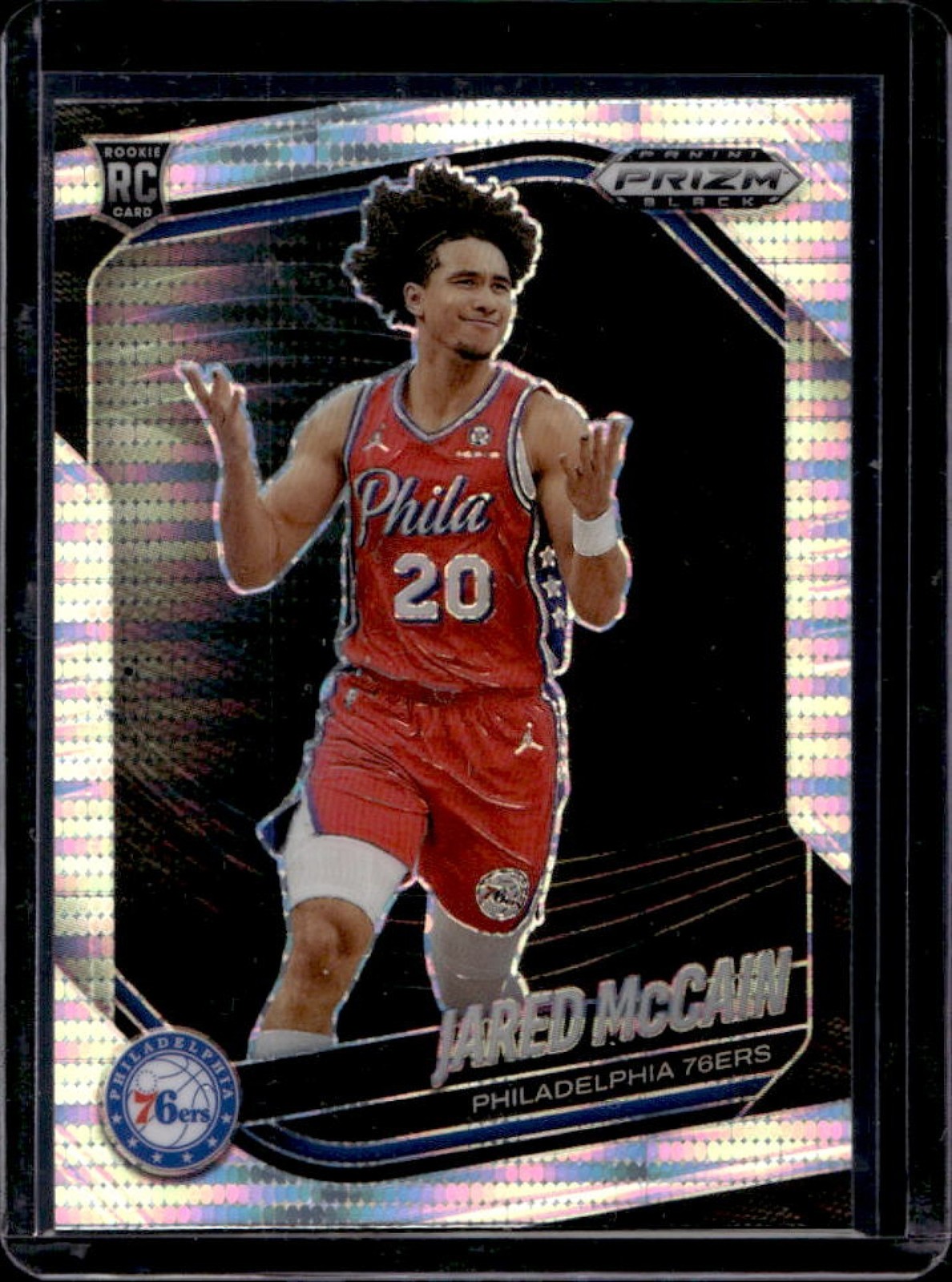 2024-25 Prizm Black Jared McCain RC Pulsar Prizm #80 76ers