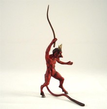 Franz Bergmann Vienna Austria Red DEVIL WITH WHIP Faun Satyr Bronze Brass