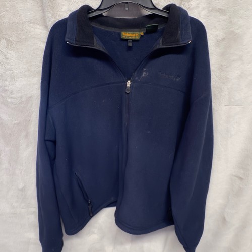 Vintage 90s Timberland Weathergear Fleece Jacket Mens XL Navy Gorpcore Outdoor